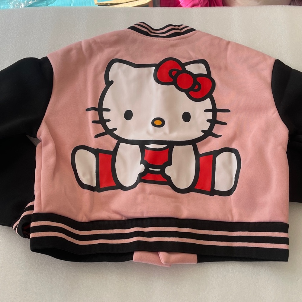 SANRIO FOR HELLO KITTY VARSITY STYLE JACKET NIP SZ 9-10 - Picture 3 of 7